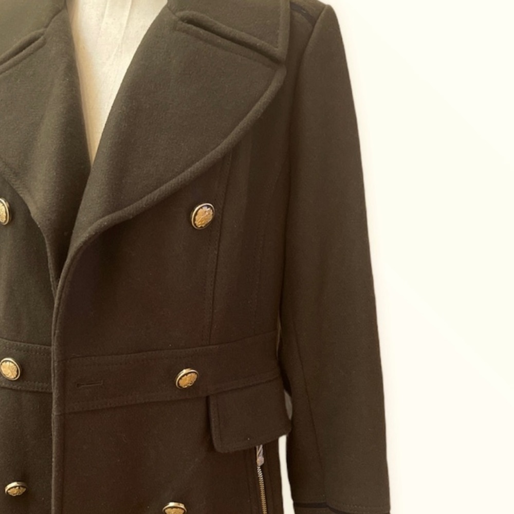Vince Camuto Double Breasted, Military-Style Coat, Loden Green, Size XL